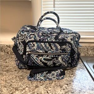 Vera Bradley Blue Paisley Travel Bag